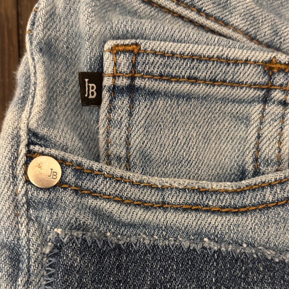 Judy Blue Patchwork Boyfriend Jeans Size 3/26 Mid Rise Stretch Denim - Picture 5 of 8